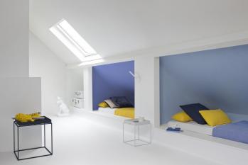 Peignez votre chambre bleu et blanc