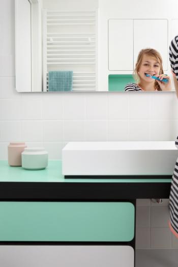 Peignez votre salle de bains en blanc et vert