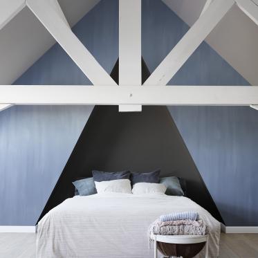 Peignez votre chambre bleu avec la peinture à la chaux