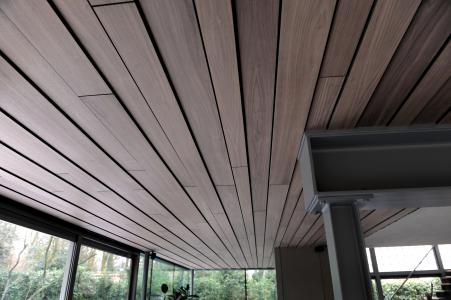Plafond afwerking hout